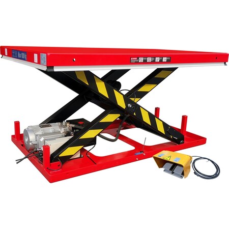 Pake Handling Tools Electric Hydraulic Scissor Lift Table With Foot Pedal, 2,200 lb. Capacity, 51'' x 32-1/4'' PAKHW1001F